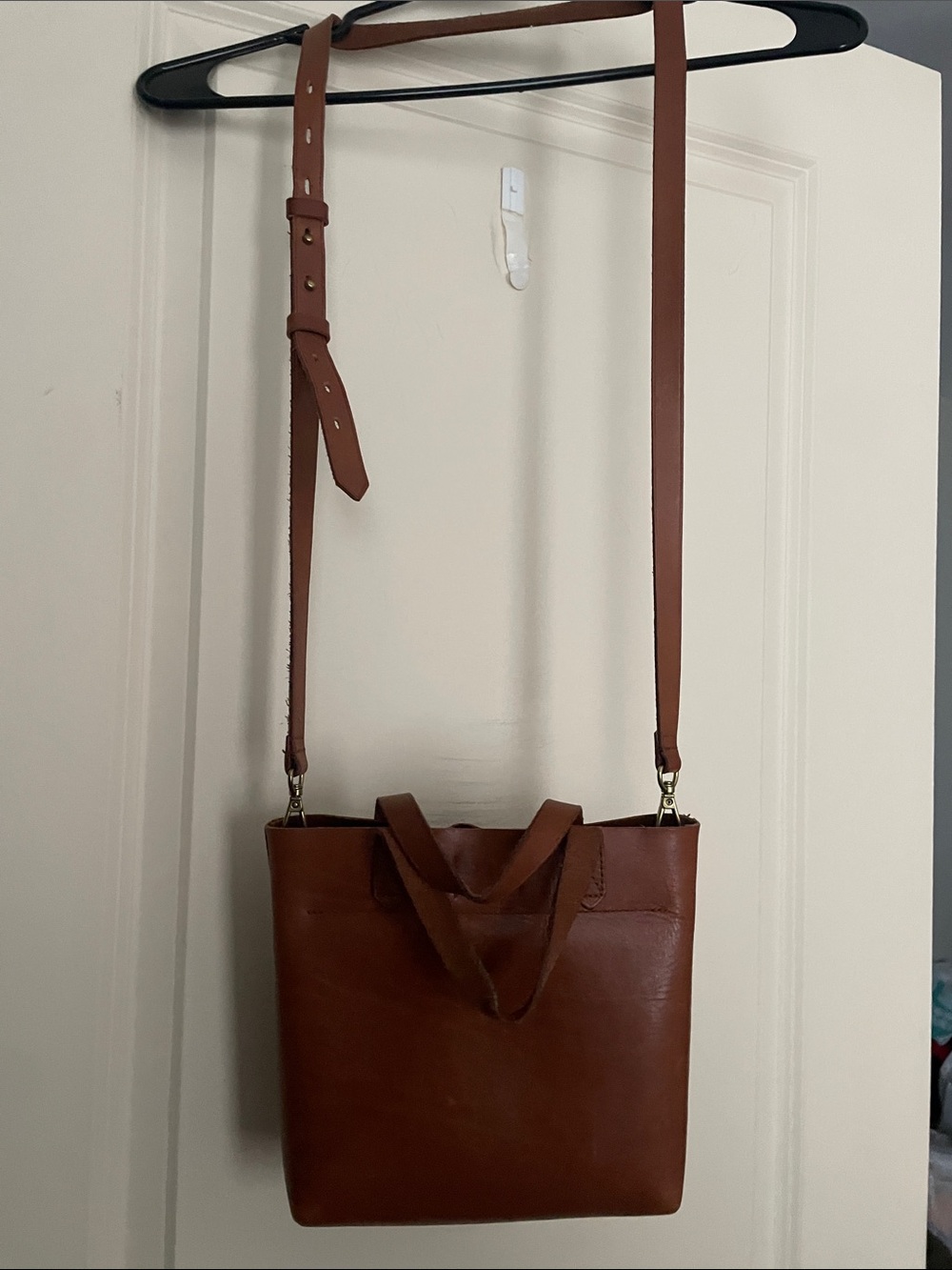 Madewell Brown Leather Messenger Crossbody Bag